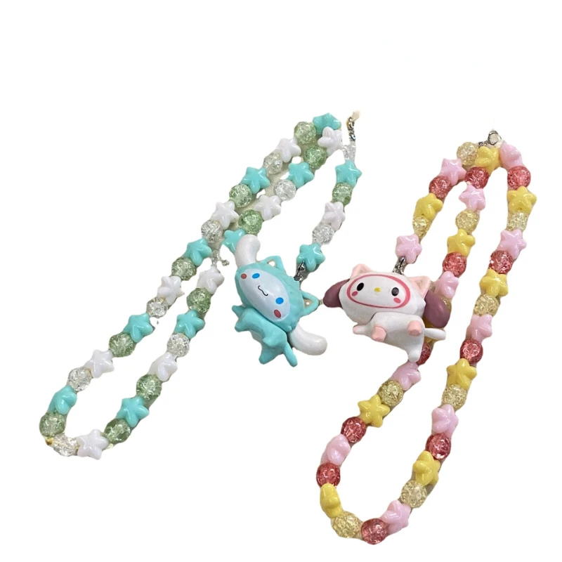 

Cinnamoroll Mymelody Mobile Phone Ornament Mobile Phone Case Accessories Cute Cartoon Mobile Phone Chain Beaded Birthday Gift