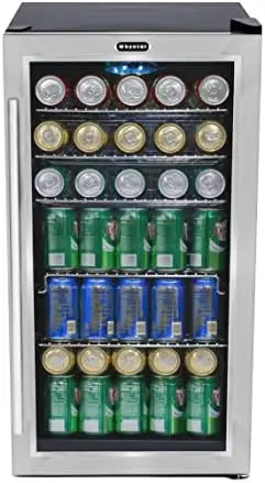 

BR-130SB Beverage Refrigerator with Internal Fan \u2013 Stainless Steel 120-Can Capacity