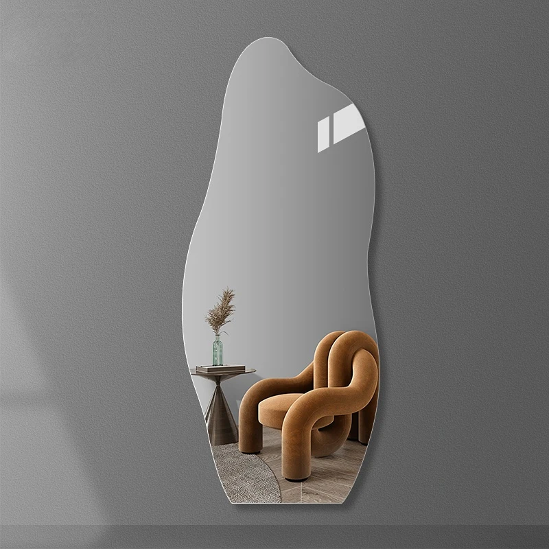 

Декоративные настенные зеркала, полный корпус, Большая пластина для штамповки для гостиной, зеркальное украшение для спальни, эстетическое...