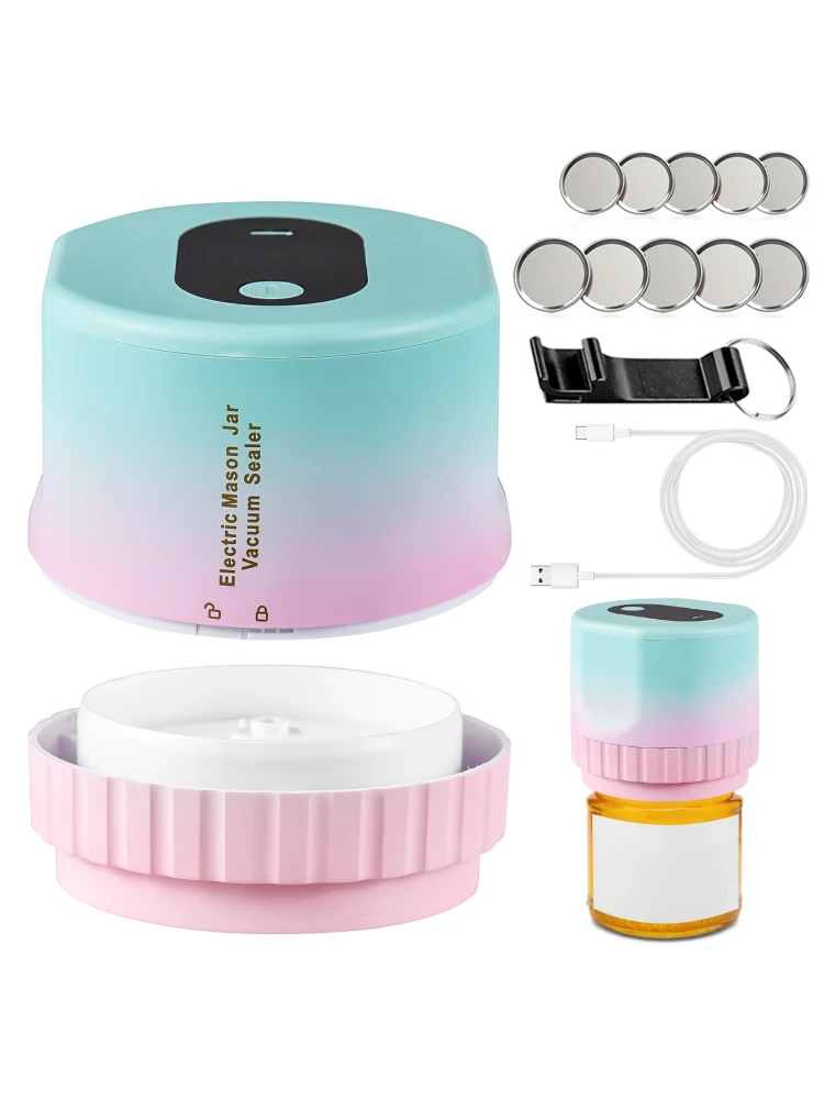 Портативный Перезаряжаемый Вакуумный Упаковщик 2024 Для Банок Mason С Широким И