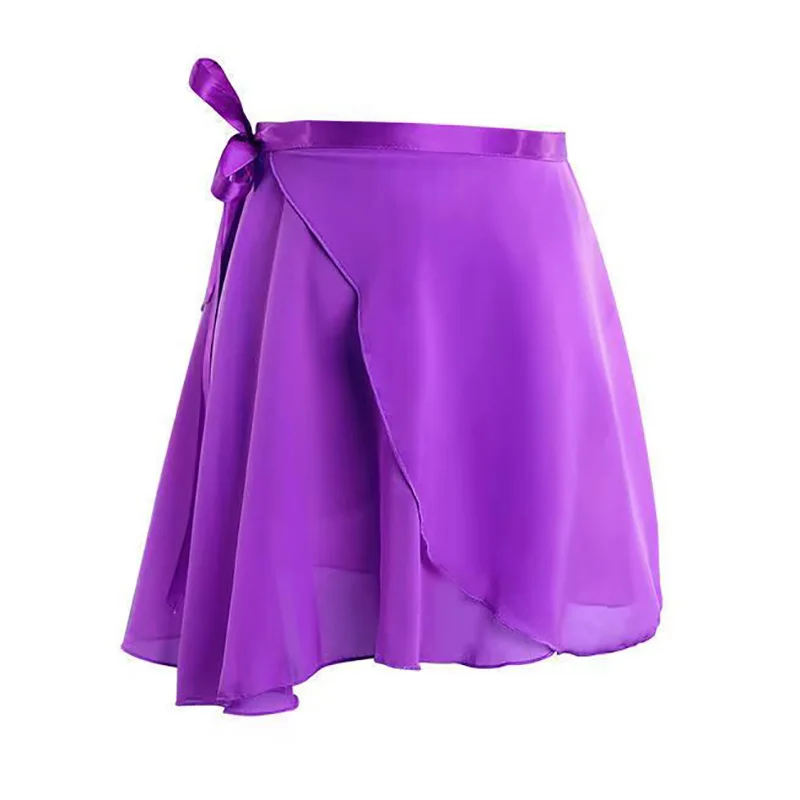 USHINE Ballet Dance Chiffon Skirt Pure Color Floral Print Practice Leotard Ballet Dance Dress Woman Children