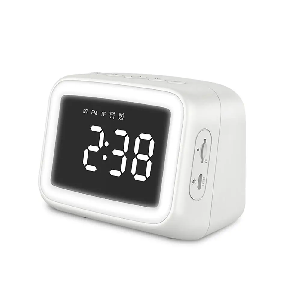 Bluetooth-compatible Speaker HD Mirror Display Led Digital Smart Alarm Clock Night Light Card FM Audio Player enlarge