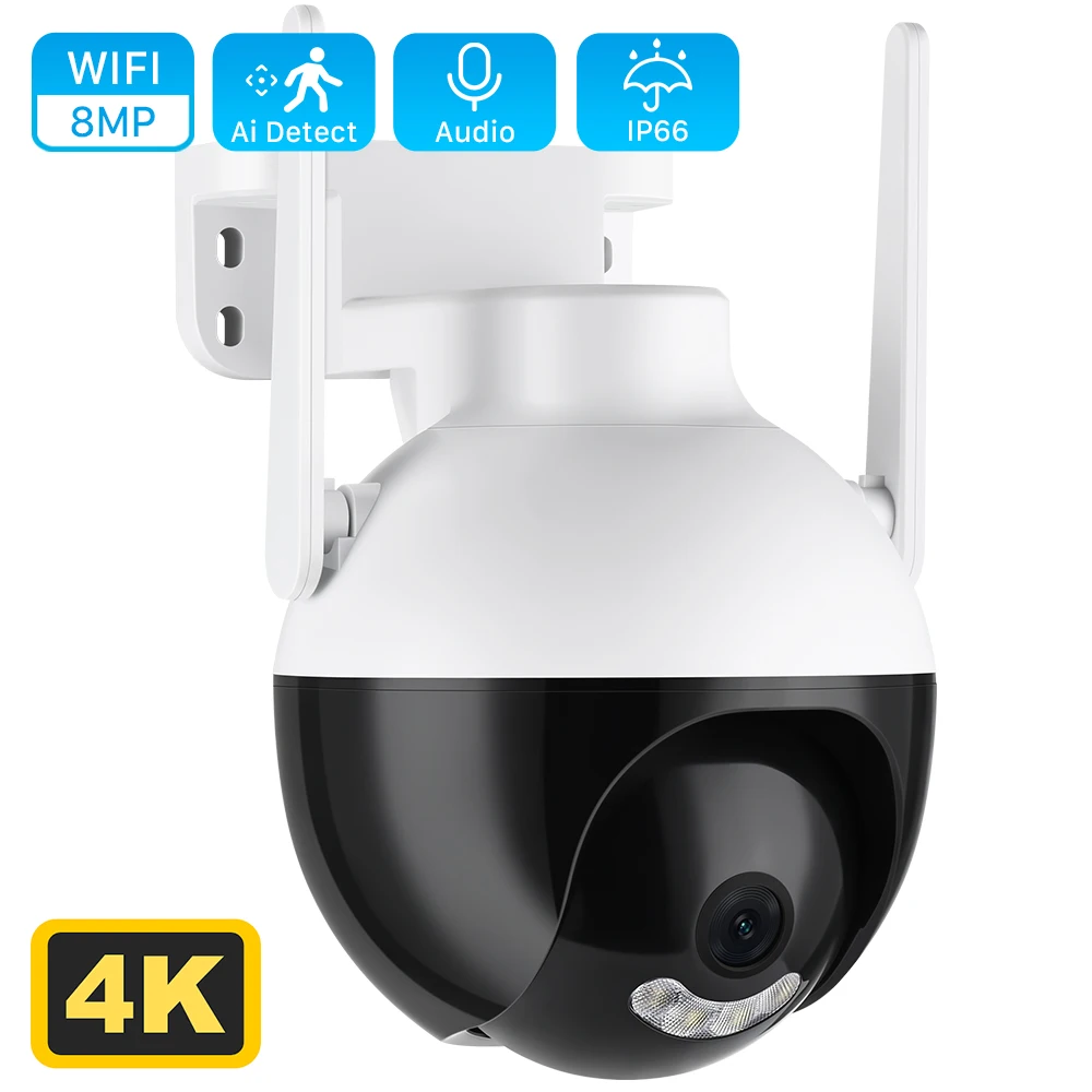 ANBIUX 8MP PTZ WiFi IP Camera 4MP AI rilevamento umano visione notturna a colori telecamere di sorveglianza Audio Video telecamera di sicurezza esterna