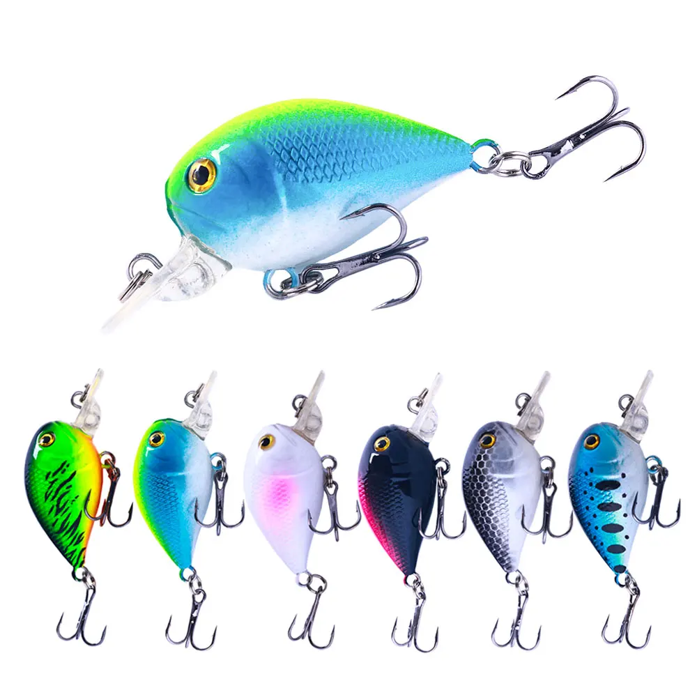 

1pcs 5cm 5.5g Hard Lures Fishing Minnow Bait Treble Hooks Sinking Crankbait Wobblers Fishing Tackle 3D Eyes