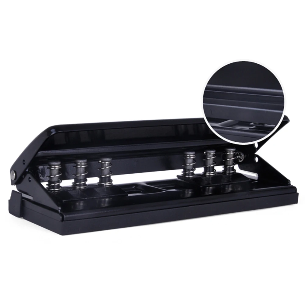 

6 Holes Metal Manual DIY Piercing Diaries Craft Stapler Paper Cut Office Round Tool Adjustable Loose-Leaf