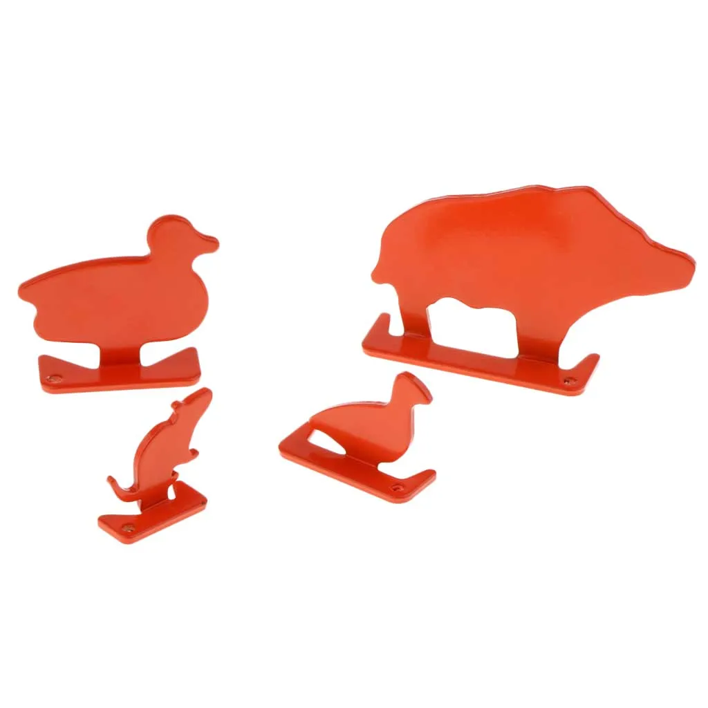 

4pcs Mixed Sizes Shooting Targets Animal Silhouette (Boar Duck Bird Mouse)
