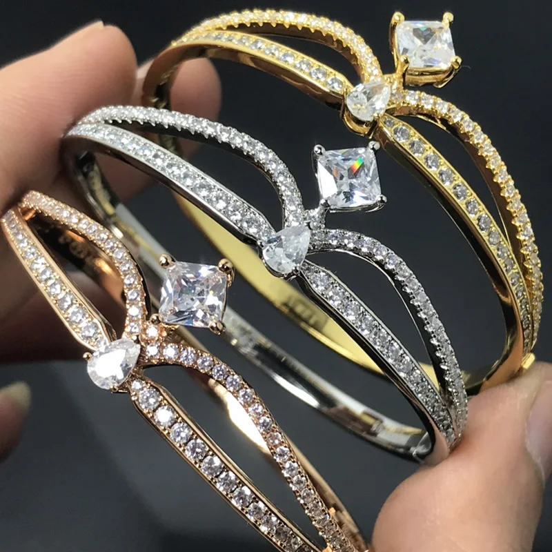 

High Quality Exquisite Inlay Zircon Bracelet Luxury Fine Jewelry For Women