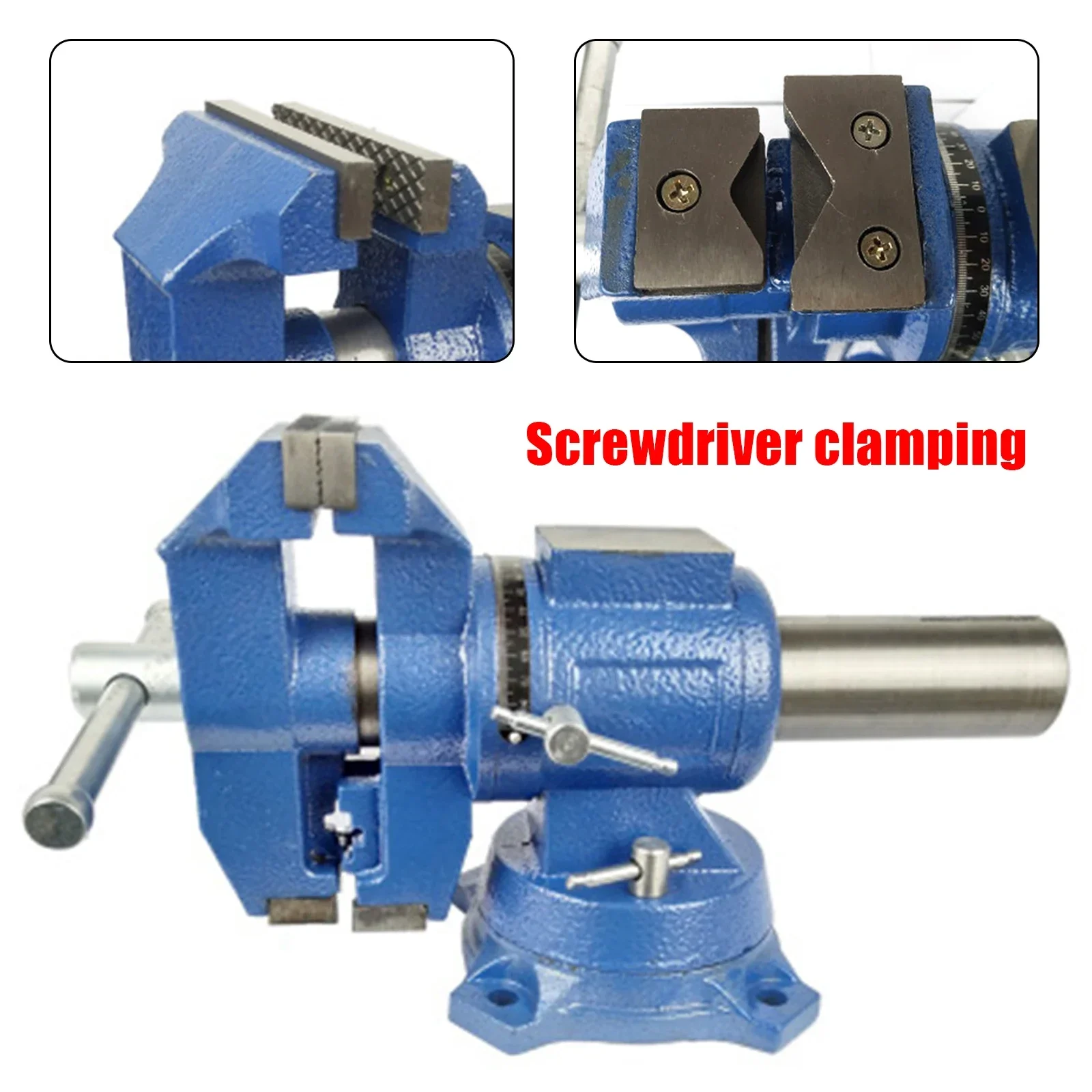 5-дюймовый профессиональный вращающийся на 360 ° зажим для тисков