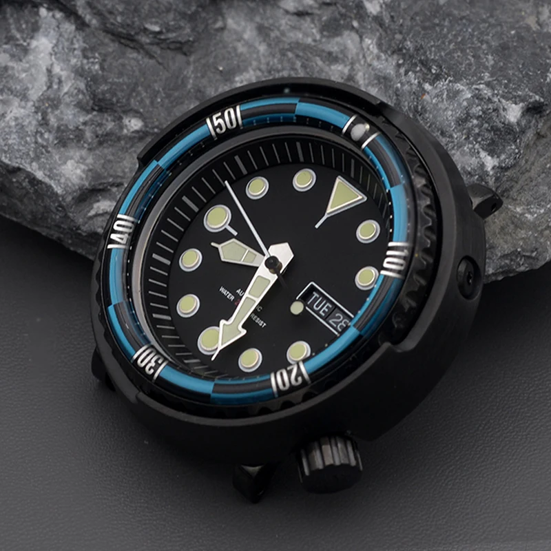 NH35 NH36 Automatic Watches Mod Seiko Tuna Watch 20ATM Waterproof Automatic Wristwatch C3 Green Luminous Sapphire Crystal Watch