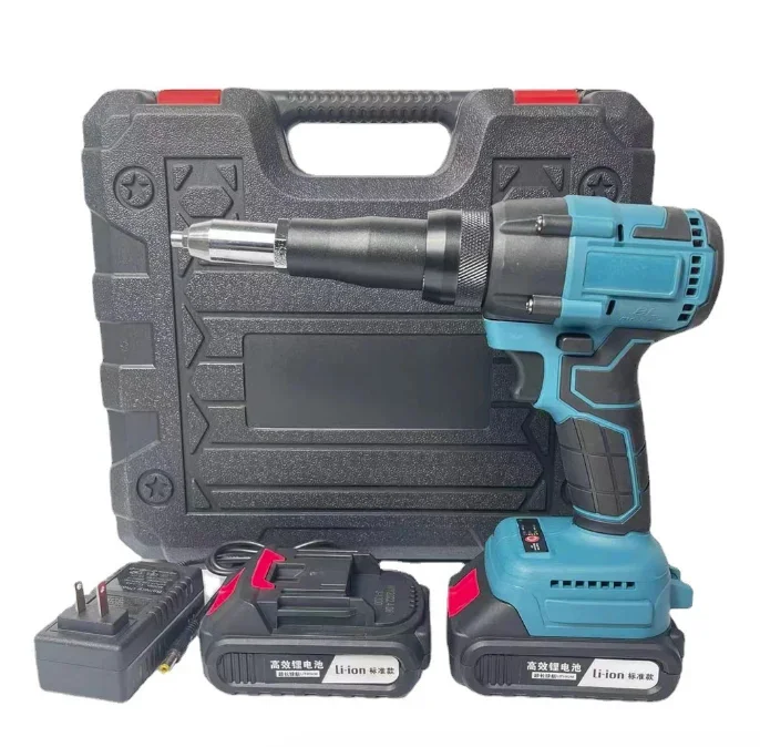 Электронный пистолет для заклепок и гаек с литиевой батареей со светодиодной