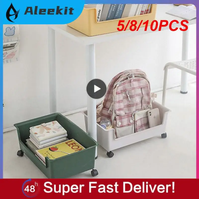 

5/8/10PCS Home School Office Multi-color Options Trolley Shelf Snack Book Item Storage Organizer Storage Box Under The Table