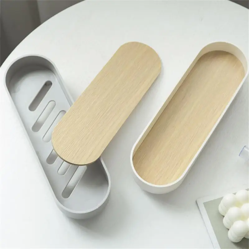 

Деревянный лоток для хранения косметики, простой Настольный лоток для сортировки, лоток для хранения инструментов, многофункциональный бытовой инструмент цвета слоновой кости, белый, АБС-пластик