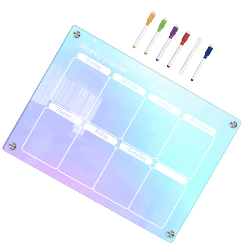 

Handwriting Pens Fridge Dry Erase Board Planning Acrylic Wall Daily Schedule Message Magnetic Refrigerator