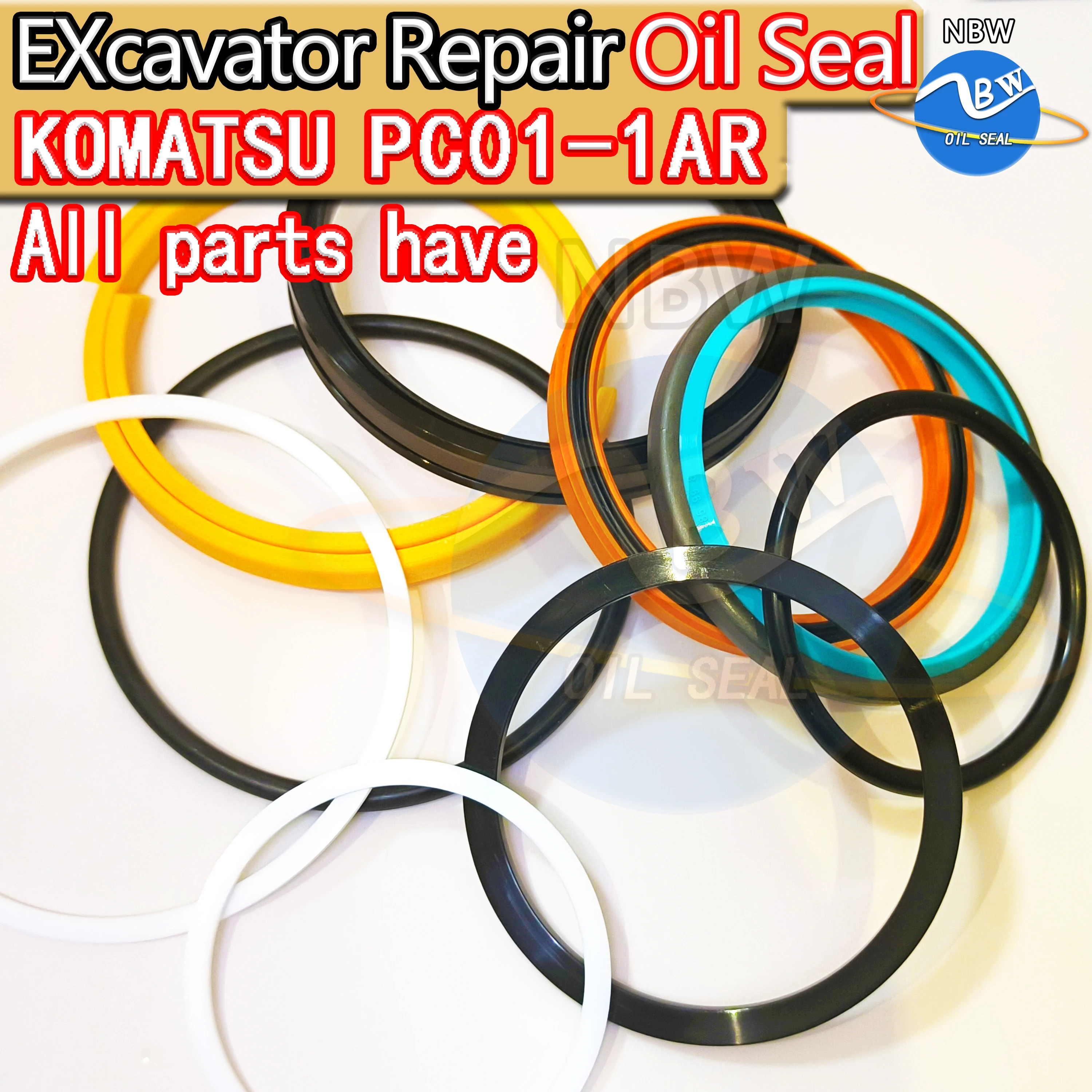 

For KOMATSU PC01-1AR Cylinder Oil Seal Kit BOOM ARM Bucket Excavator Hydraulic Pump Repair O-ring PC01 1AR ZENOAH Pilot Valve