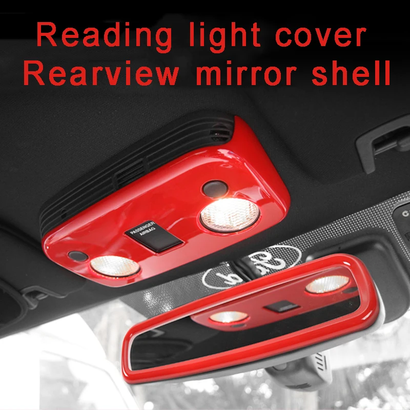 

Reading Light Cover Decoration Stickers Rearview Mirror Frame For Ford Mustang 2015 2016 2017 2018 Car Interior Accessories