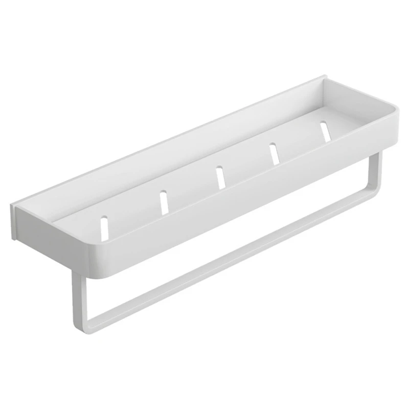 

GTBL White Space Aluminum Bathroom Shelves Single Tier Rack Shampoo Shelf Kitchen Shelf Bathroom Towel Bar Rack
