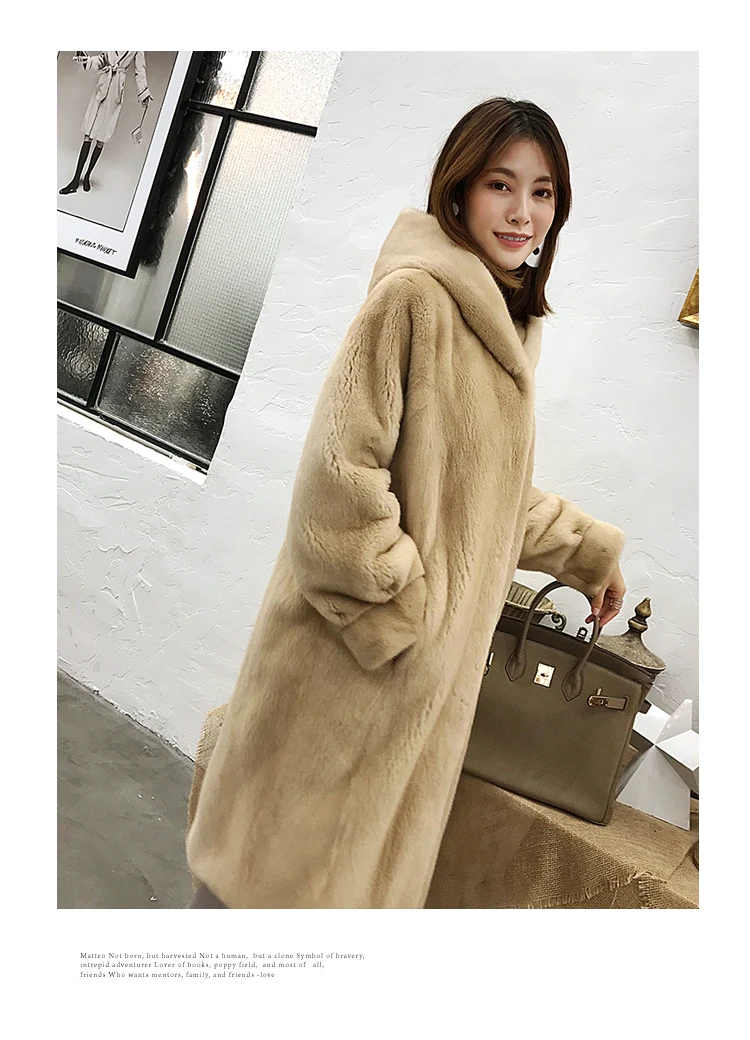 Time-limited Overcoat Coats Woman Winter 2022 Fur Mink Fur Thick Winter High Street Other Slim Real Fur Women Coat