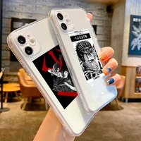 anime berserk guts shockproof phone cases for iphone 12 11 pro max 6s 7 8 plus xs max 12 13 mini x xr se 2020 cases