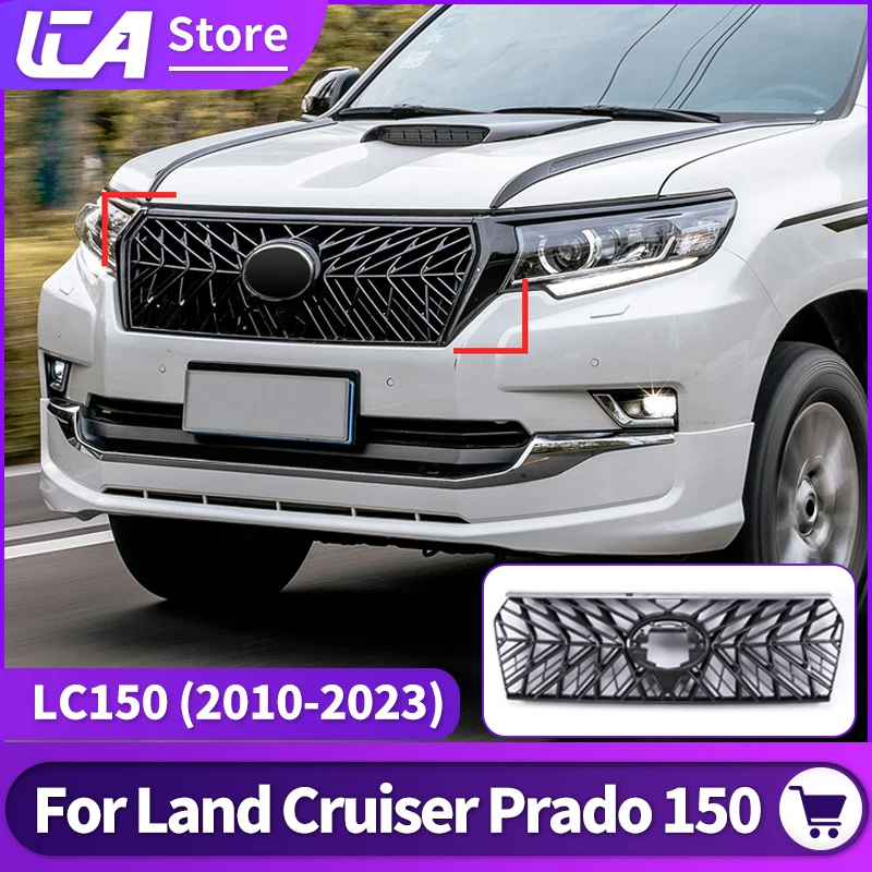 

For Toyota Land Cruiser Prado 150 Grille Modification Lc1502014-2021 Grille Highlight Strip TRD Front Face Decoration Accessorie