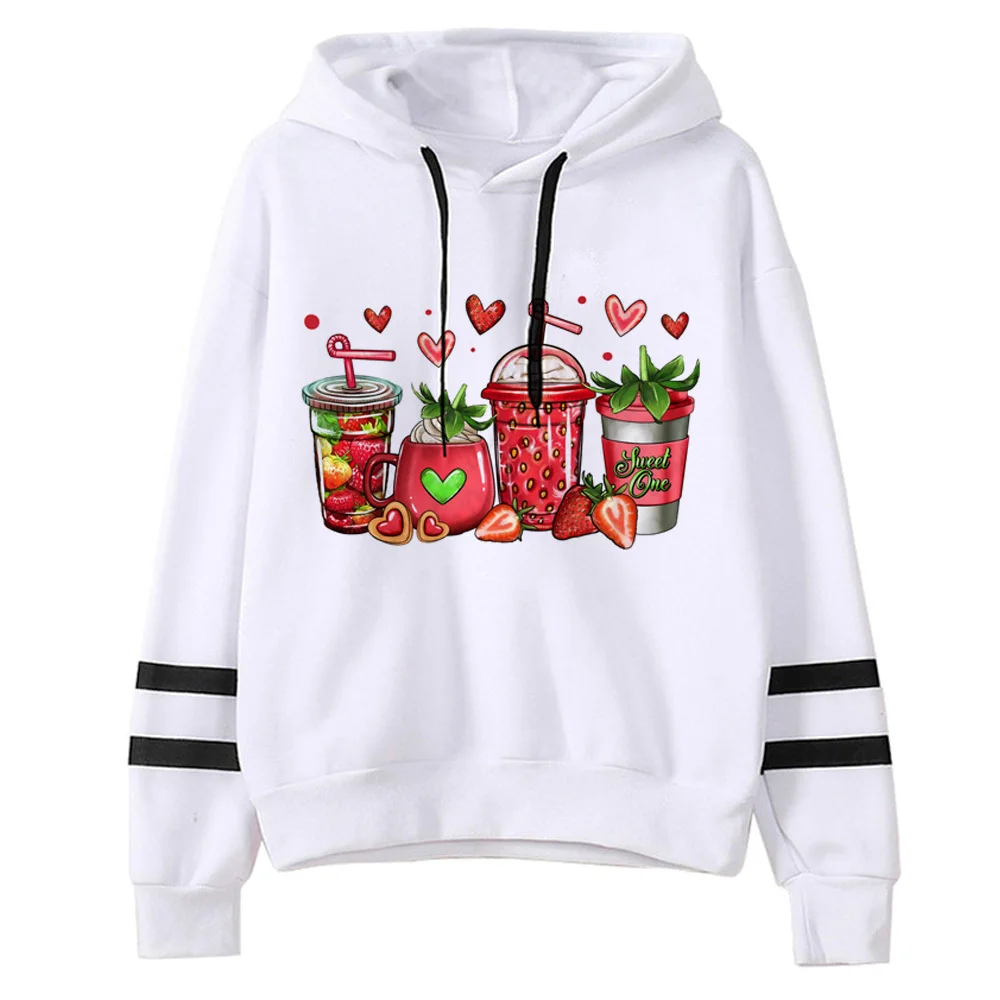 Толстовка с капюшоном Watermelon Coffee графическим зимним рисунком забавный свитер в