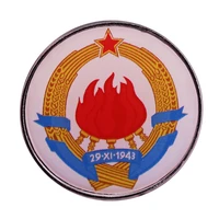 yugoslav coat of arms enamel pin wrap clothes lapel brooch fine badge fashion jewelry friend gift