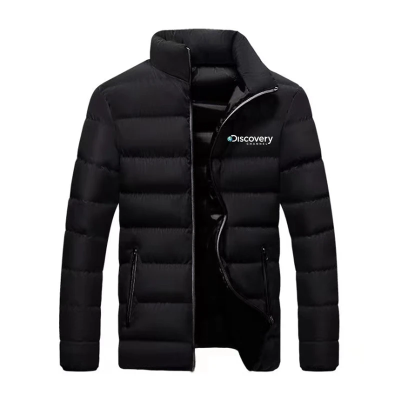 

New Discovery Channel Winter Jacket Men's Fashion Stand Collar Men's Parker Jacket Men's Zipper Padded Jacket Men's Jacket