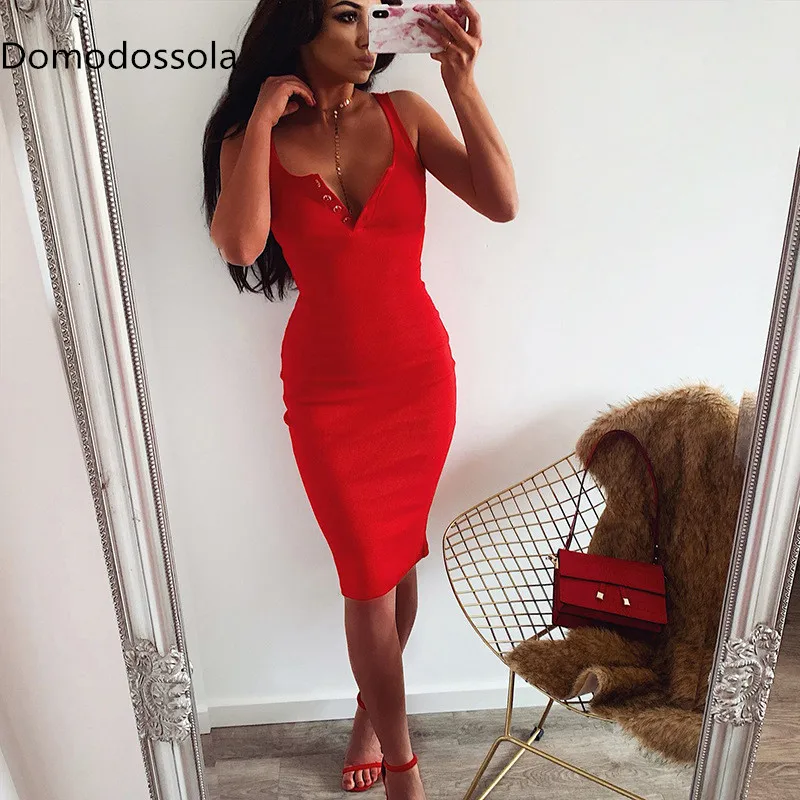 

Summer Women Dress Round Neck Suspenders Buttons Knee-Length Long Dress Formal Occasion Clothing Tall Slim Female Evening Dress