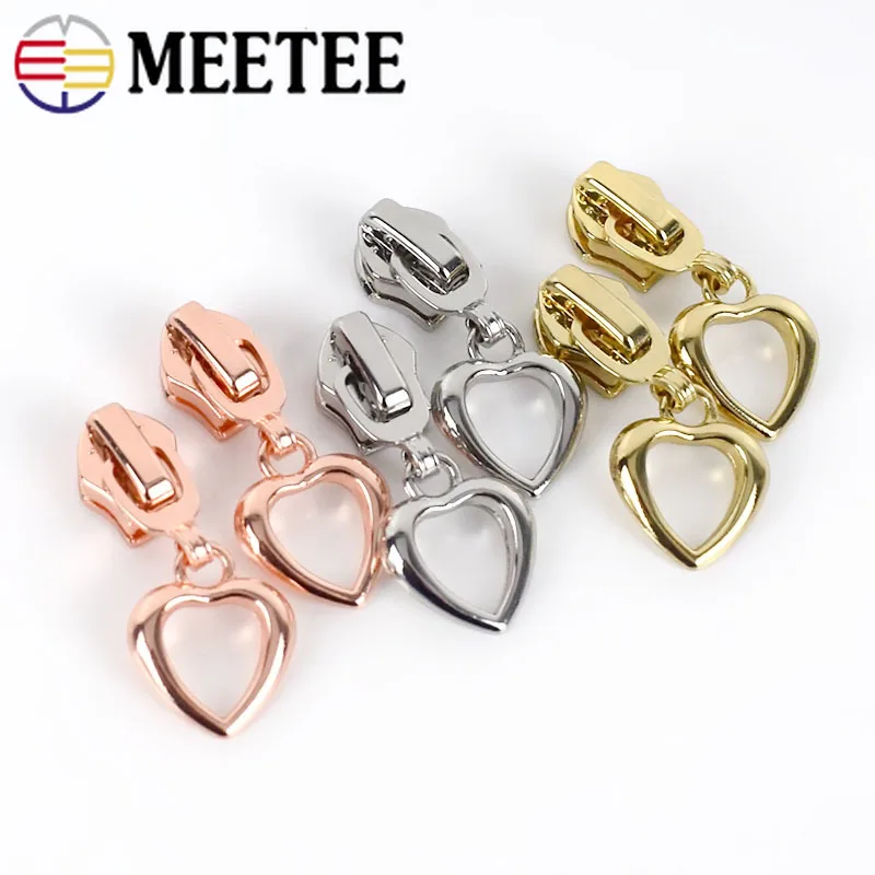 

20pcs Meetee 5# Zipper Sliders for Nylon Zippers Jacket Clothes Zip Repair Kit Zipper Head Puller DIY Bag Sewing Accessories