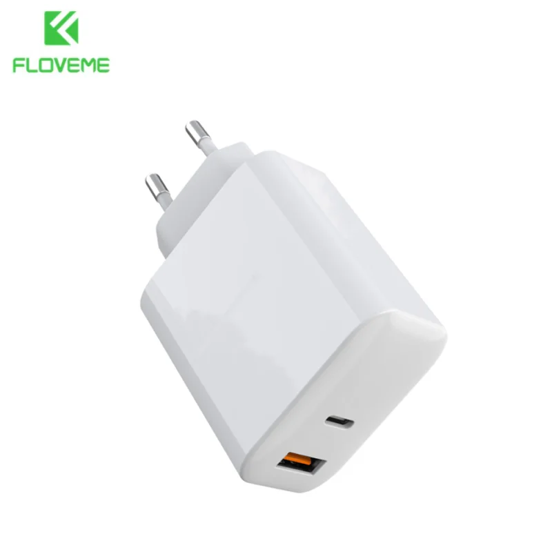 

Зарядное устройство FLOVEME с двумя USB-портами, 65 Вт, поддержка быстрой зарядки