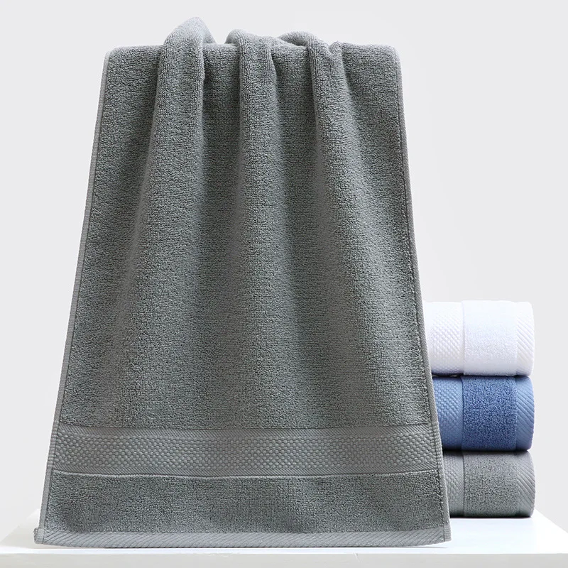 

Набор банных полотенец из 100% хлопка, впитывающее банное полотенце для взрослых, однотонное мягкое удобное полотенце для душа и лица для муж...