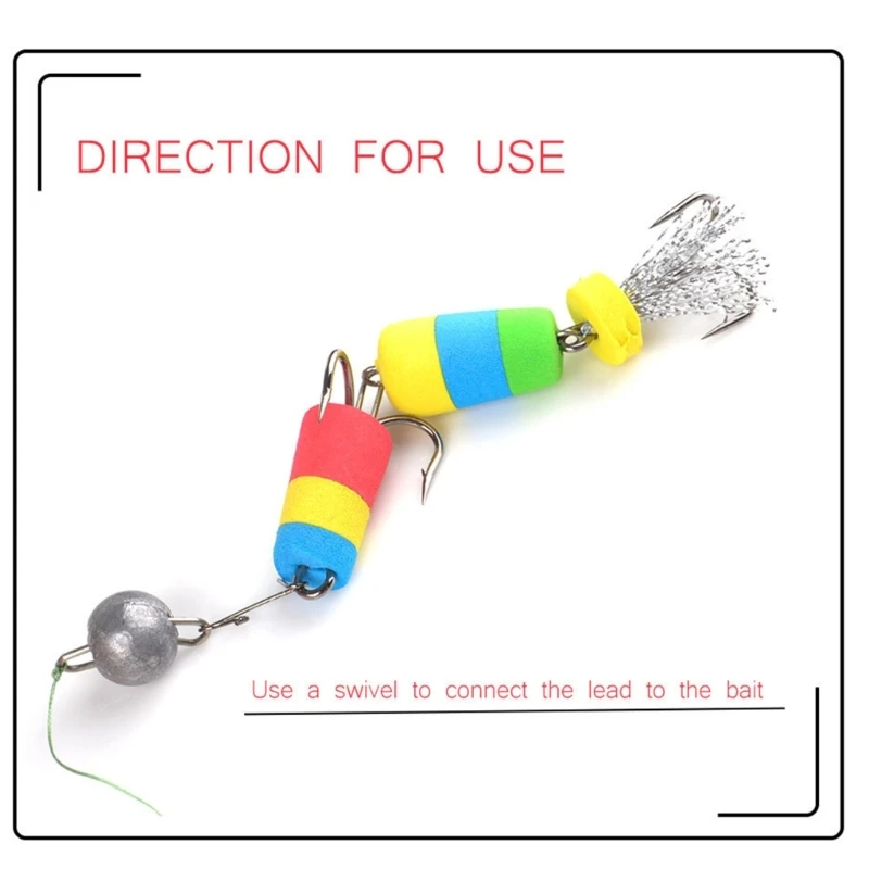 4 шт. легкие пенопластовые приманки мягкие рыболовные плотные для плавания с 2