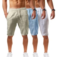 2022 summer mens casual sports cotton and linen comfortable fashion shorts jogging pants beach pants breathable and comfortable