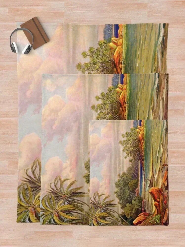 Фланелевое одеяло Cocos Island at Belligema (Gan-Duva) Ceylon -Ernst Haeckel