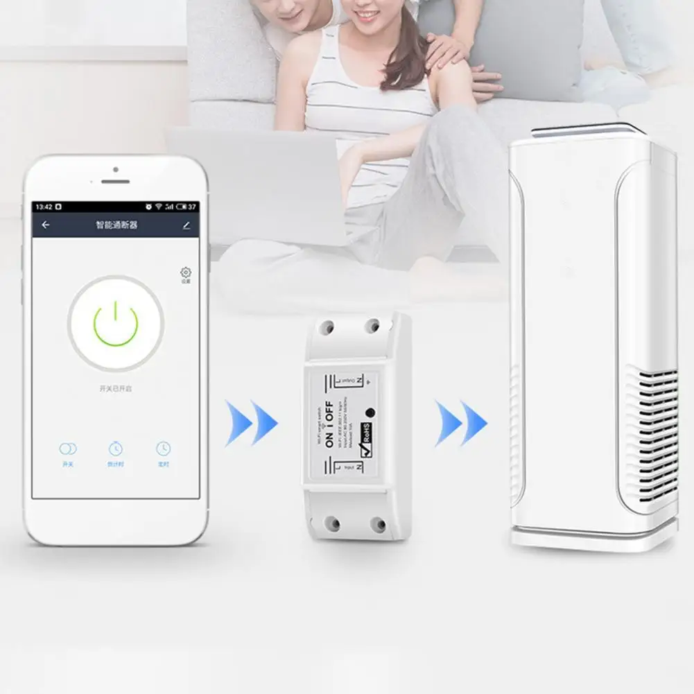 

Voice Control Fireproof ABS Useful Smart Wireless Switch for Bedroom