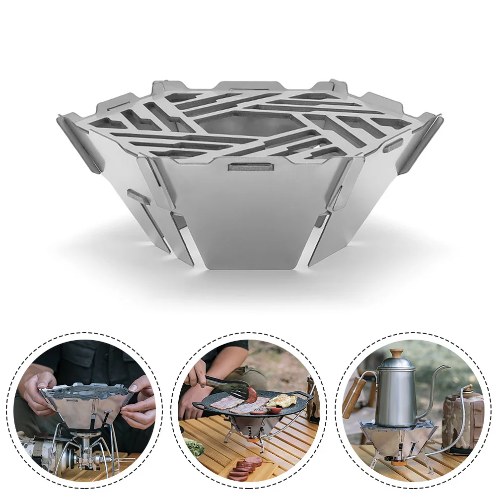 

Outdoor Windscreen Stainless Steel Removable Windscreen Camping Windscreen Camping Equipments Accessories Outdoor Tools