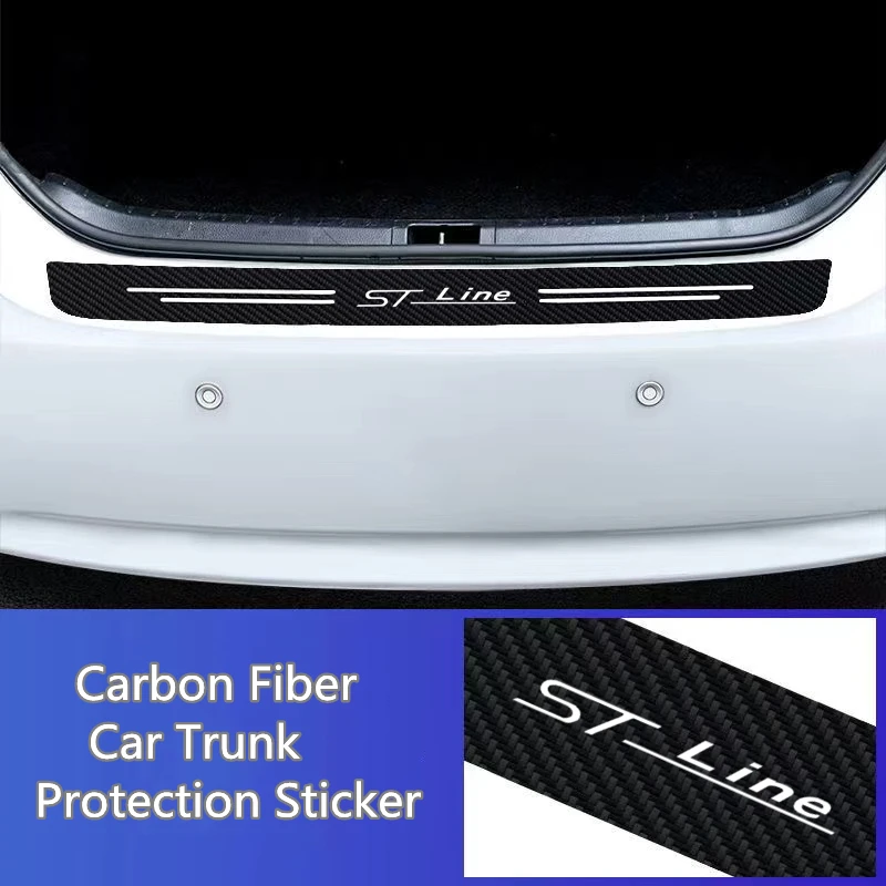 

Carbon Fiber Car Sticker Car Door Trunk Anti Scratch Waterproof Protective Strip For Ford Focus mk2 st Vignale / st-line f150