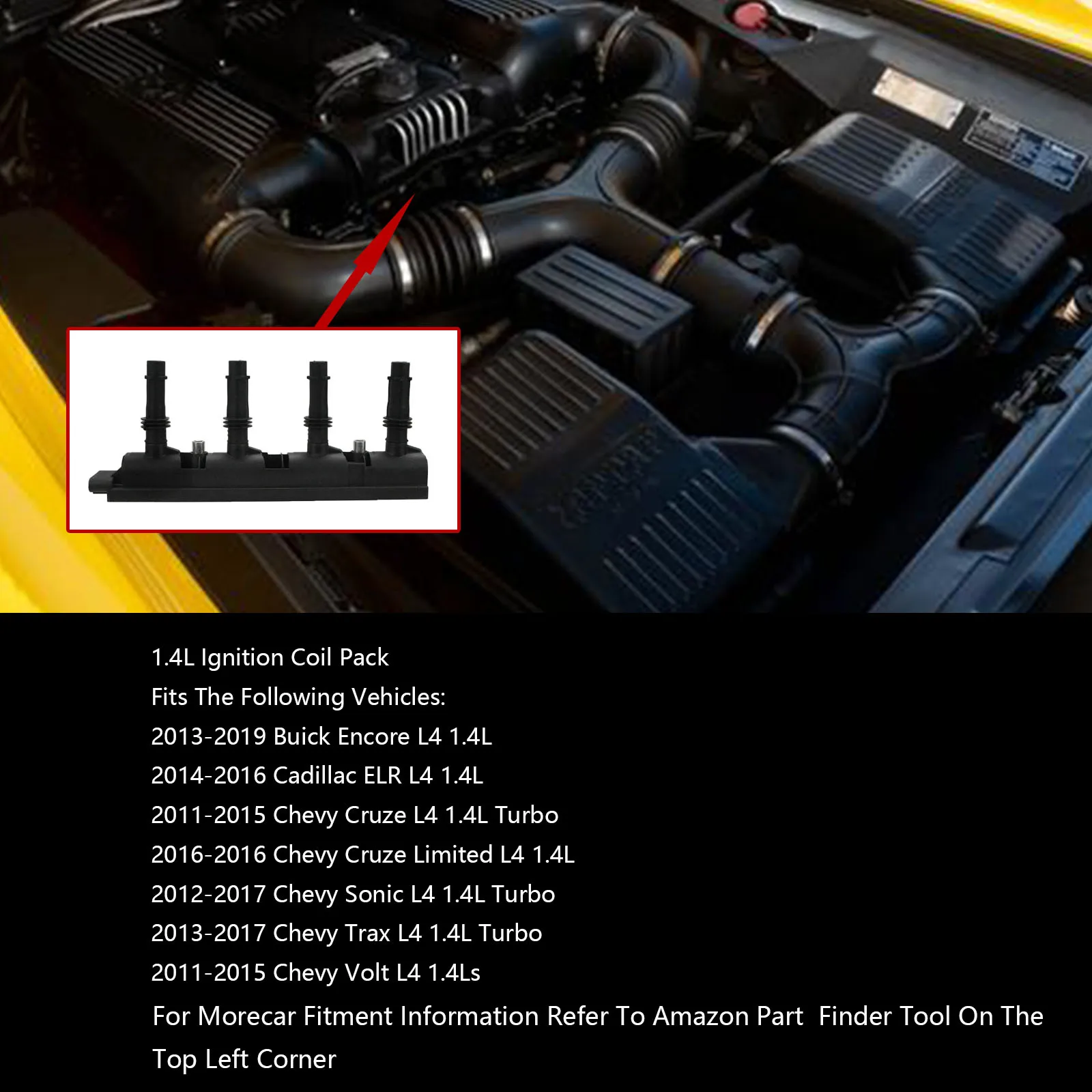 Сменная катушка с разъемом 2011 л для 2012 2013 2014 2015 Chevy Cruze 2014-2016 Cadillac ELR OEM # D521C 55579072