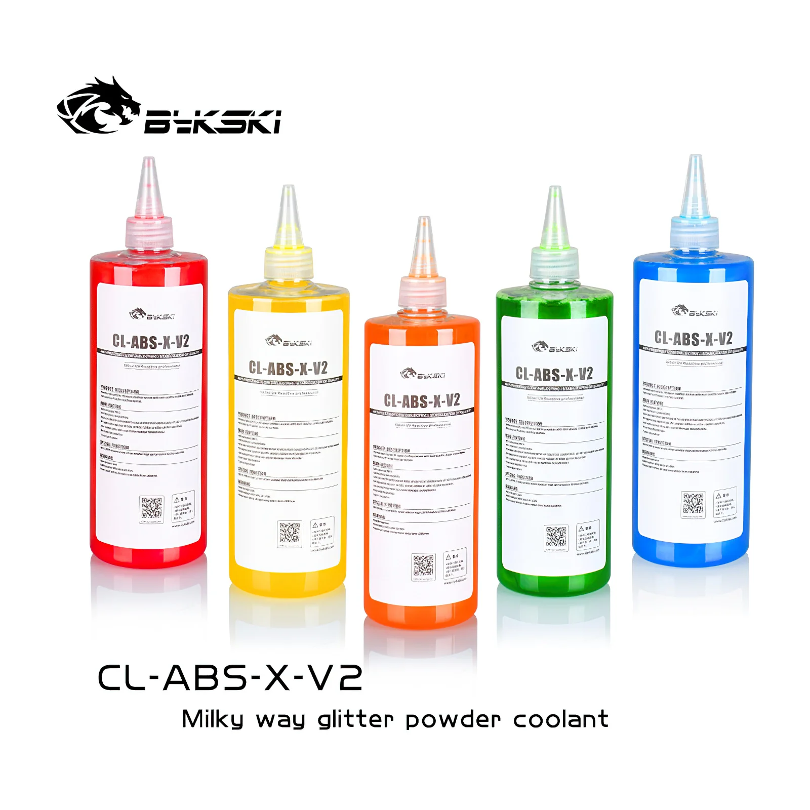 Блестящая охлаждающая жидкость для радиатора Bykski, разноцветная непрозрачная Антикоррозийная терможидкость CL-ABS-X-V2 500 мл
