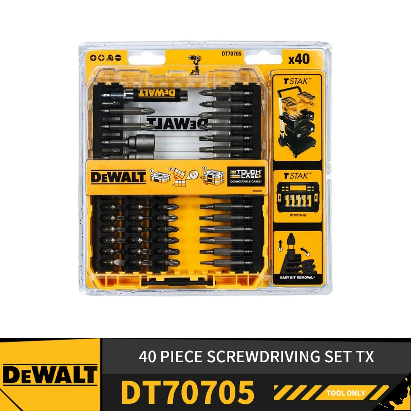 

Набор отверток DEWALT DT70705, 40 шт., аксессуары для электроинструментов Tx
