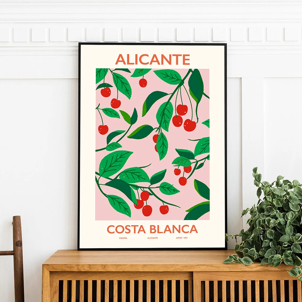 Абстрактный Цветочный рынок скандинавский постер Марбелья Аликанте Портофино