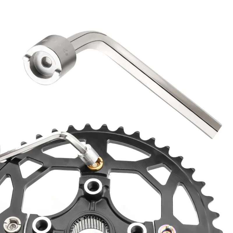 

MTB Road Folding Bike Chainring Screw Nut Wrench Bicycle Chainring Screw Bolts Install Removal Wrench Bike Repair Tool 24BD