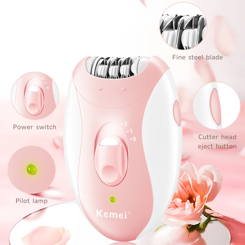 Kemei электрический эпилятор для удаления волос женщин ног тела водостойкие