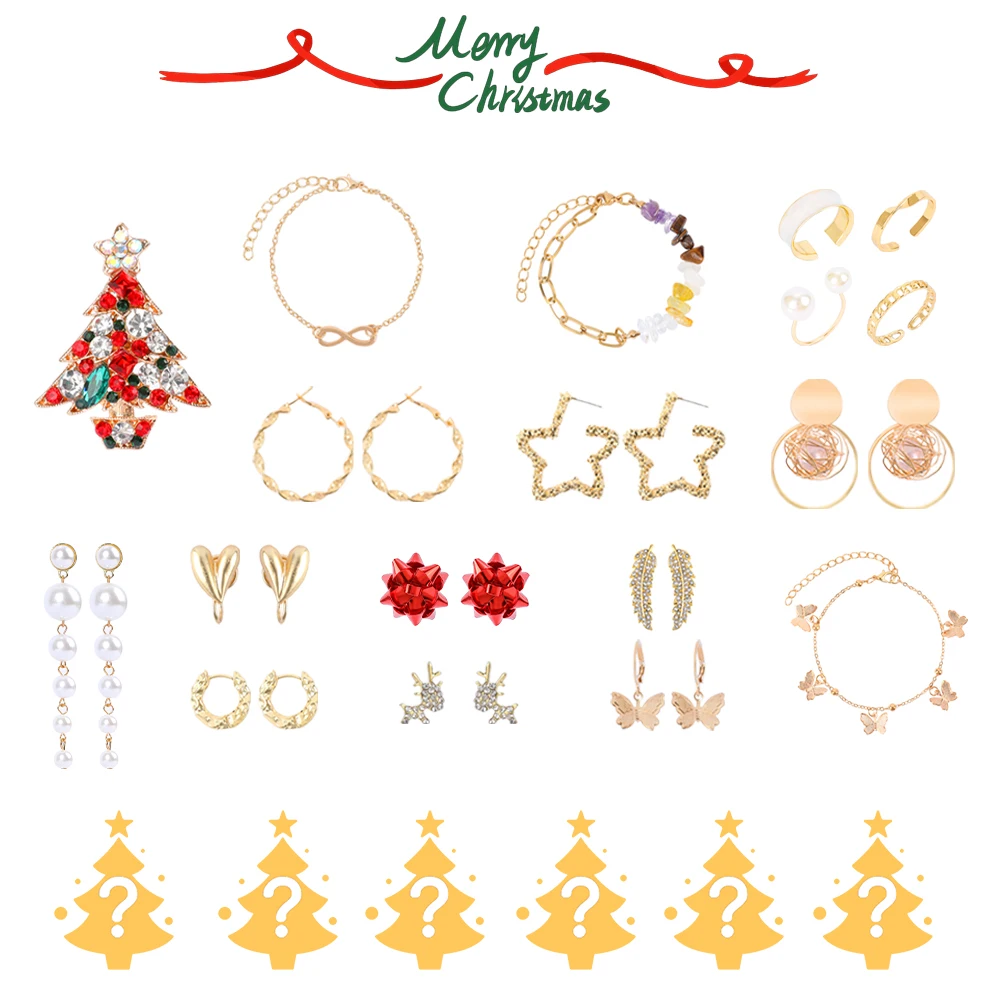 Набор украшений для женщин в рождественском стиле