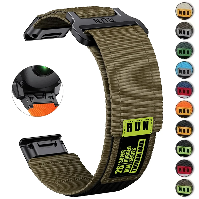 Фото Ремешок QuickFit 22 мм 26 мм для Garmin Fenix 8 47 мм 51 мм 7 7X Pro 6 6X 5 5X Plus, сменный браслет QuickFit Instinct 2 №1