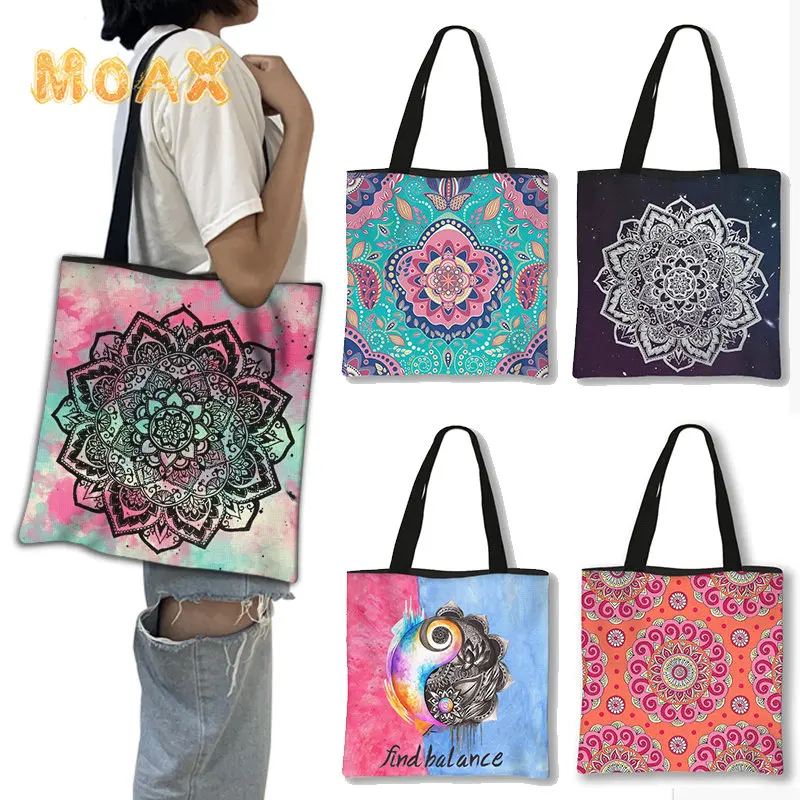 

Datura Flower Women Shoulder Bag Eco Friendly Large Capacity Handbags Gift Fashion Tote Shopping Bags For Travel Storage Bag