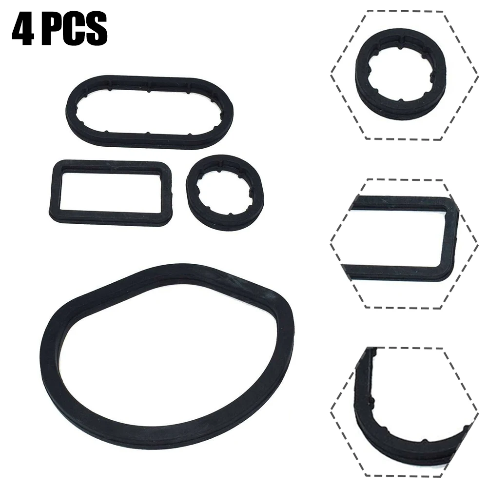 

For Mercedes W163 W202 W203 Oil Pan Gasket Gasket Black Housing Seal Kit Oil Filter Practical To Use Rubber 4 Pcs