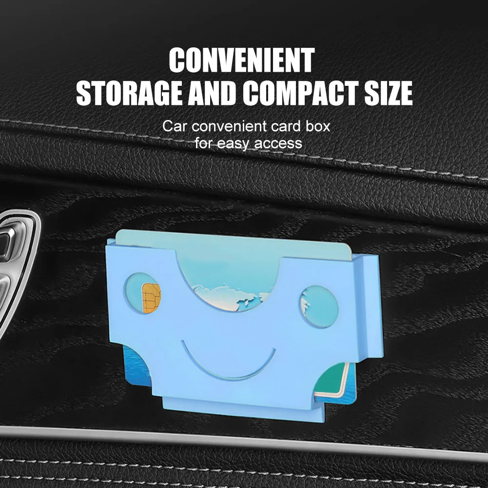 

1x Car Storage Card Holder Multi-function Car Organize Box BagCar Home Business Card Holder Self-Adhesive Auto Accessories