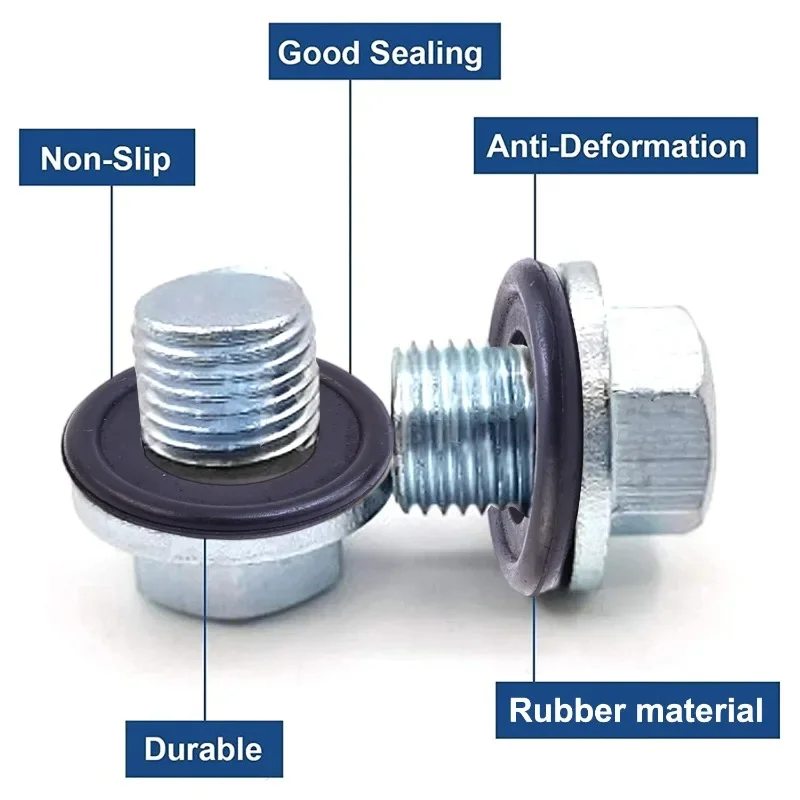 Автомобильный сливной винт масляного поддона резиновая прокладка M12/M14 пробки