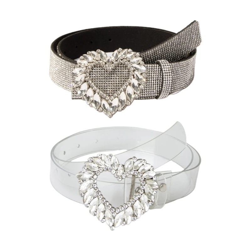 

Fashion Hot Girls Waist Belt with Heart Pin Buckle Bar Waistband