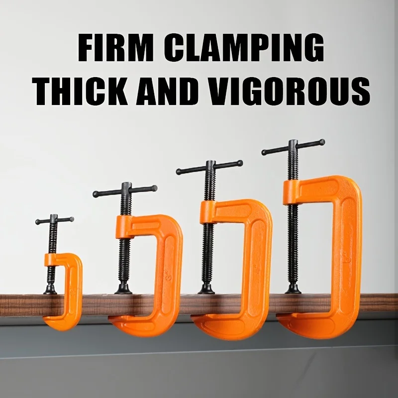 

Портативное Крепление, Сверхмощный Утолщенный Регулируемый Зажим Для Деревообработки, Стальной Зажим C-типа G-образной Формы